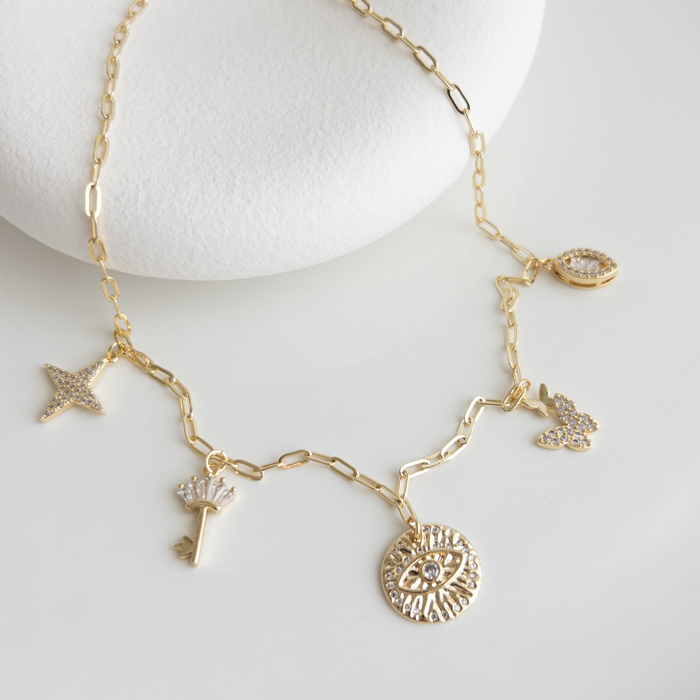 Alice VİP Çelik Charm Kolye
