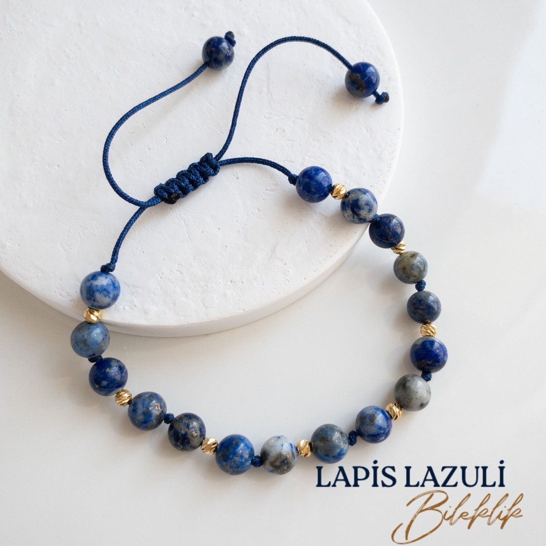 Lapis Lazuli Doğal Taş İp Bileklik