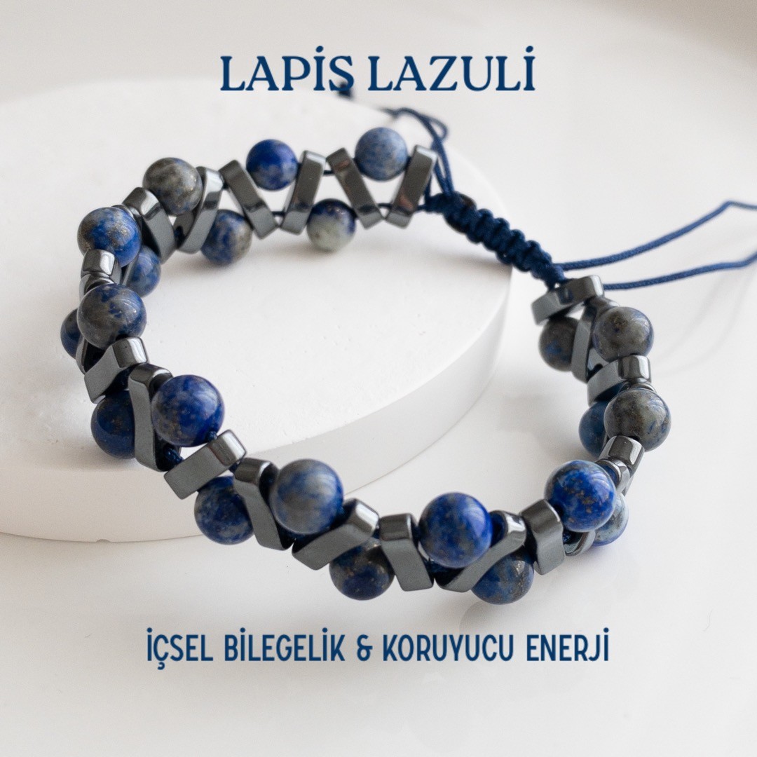 Lapis Lazuli Erkek Doğal Taş Bileklik