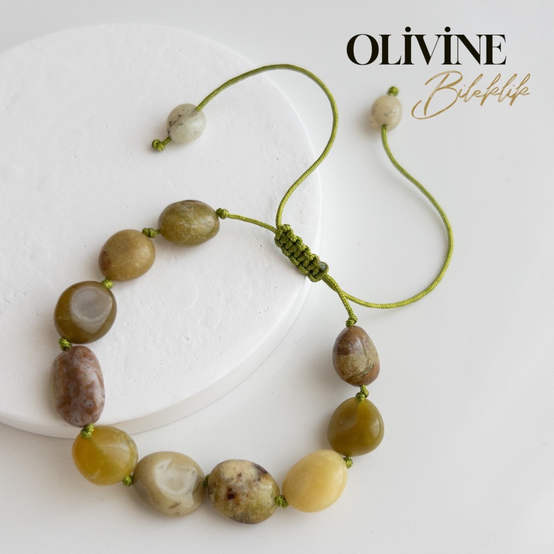 Olivine Doğal Taş İp Bileklik