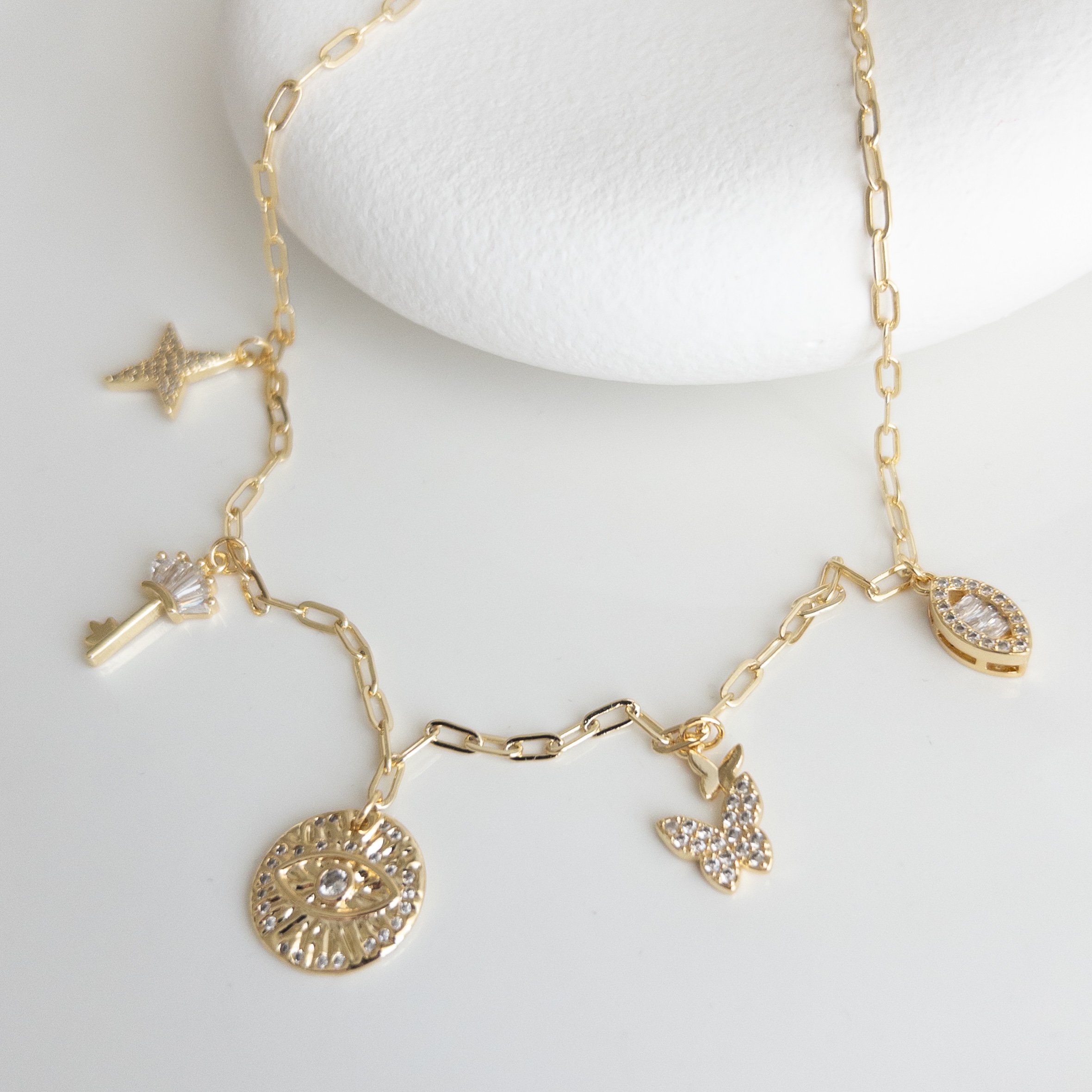 Alice VİP Çelik Charm Kolye