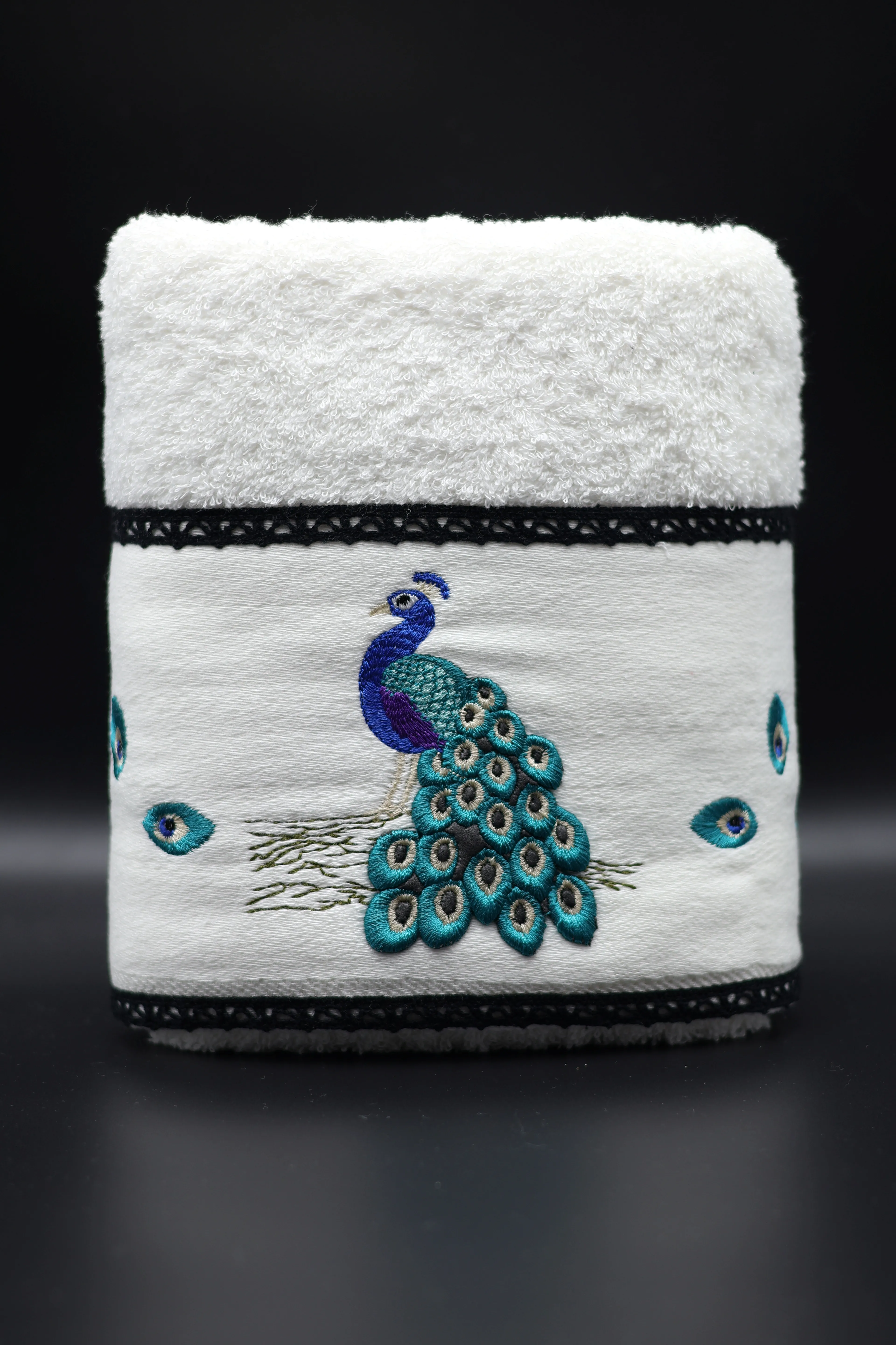 100% Pamuk Tavuz Kuşu Desenli Hediyelik&Çeyizlik Yüz Havlusu