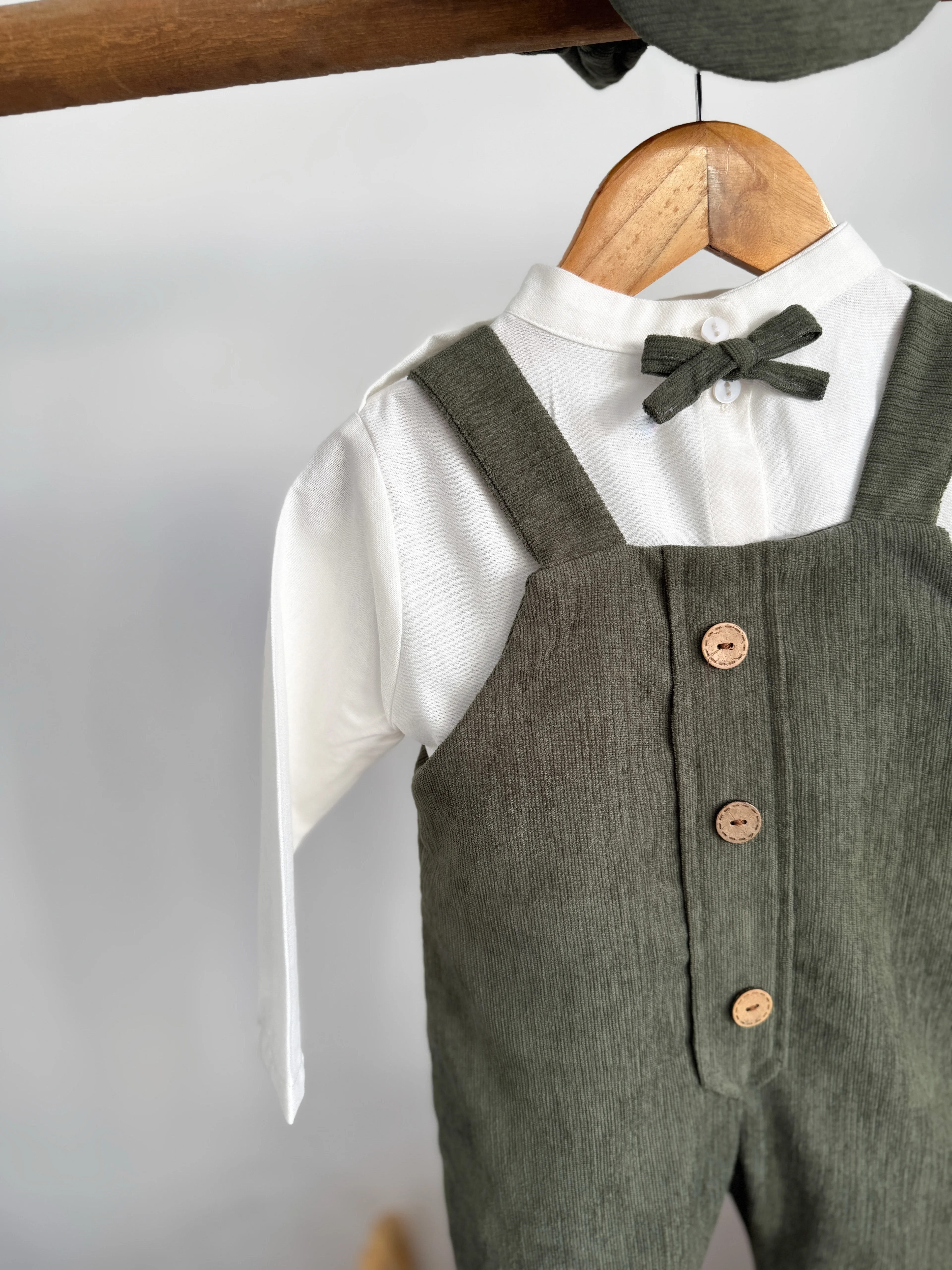 HAKİ KADİFE BAHÇIVAN - GÖMLEK