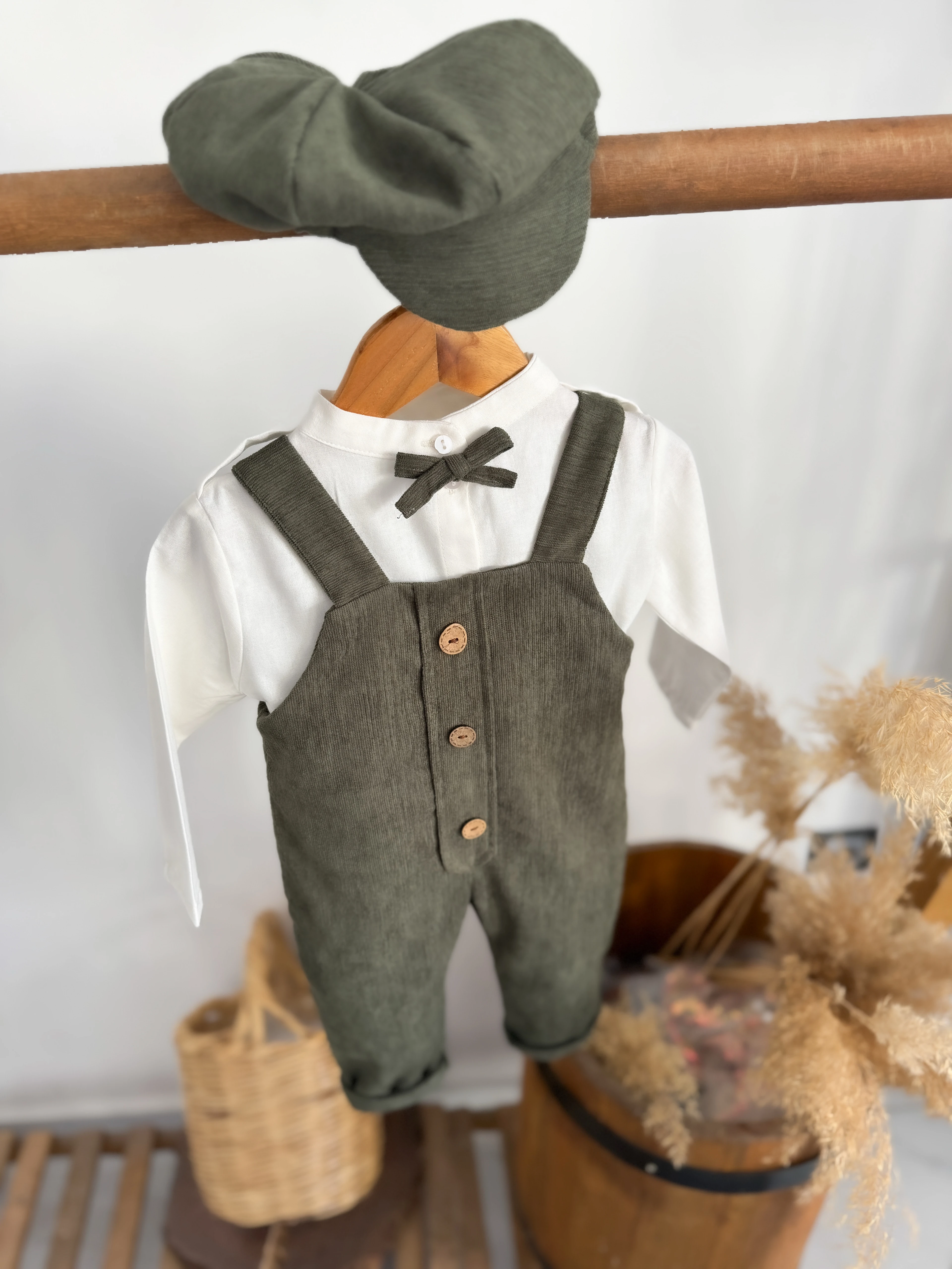 HAKİ KADİFE BAHÇIVAN - GÖMLEK