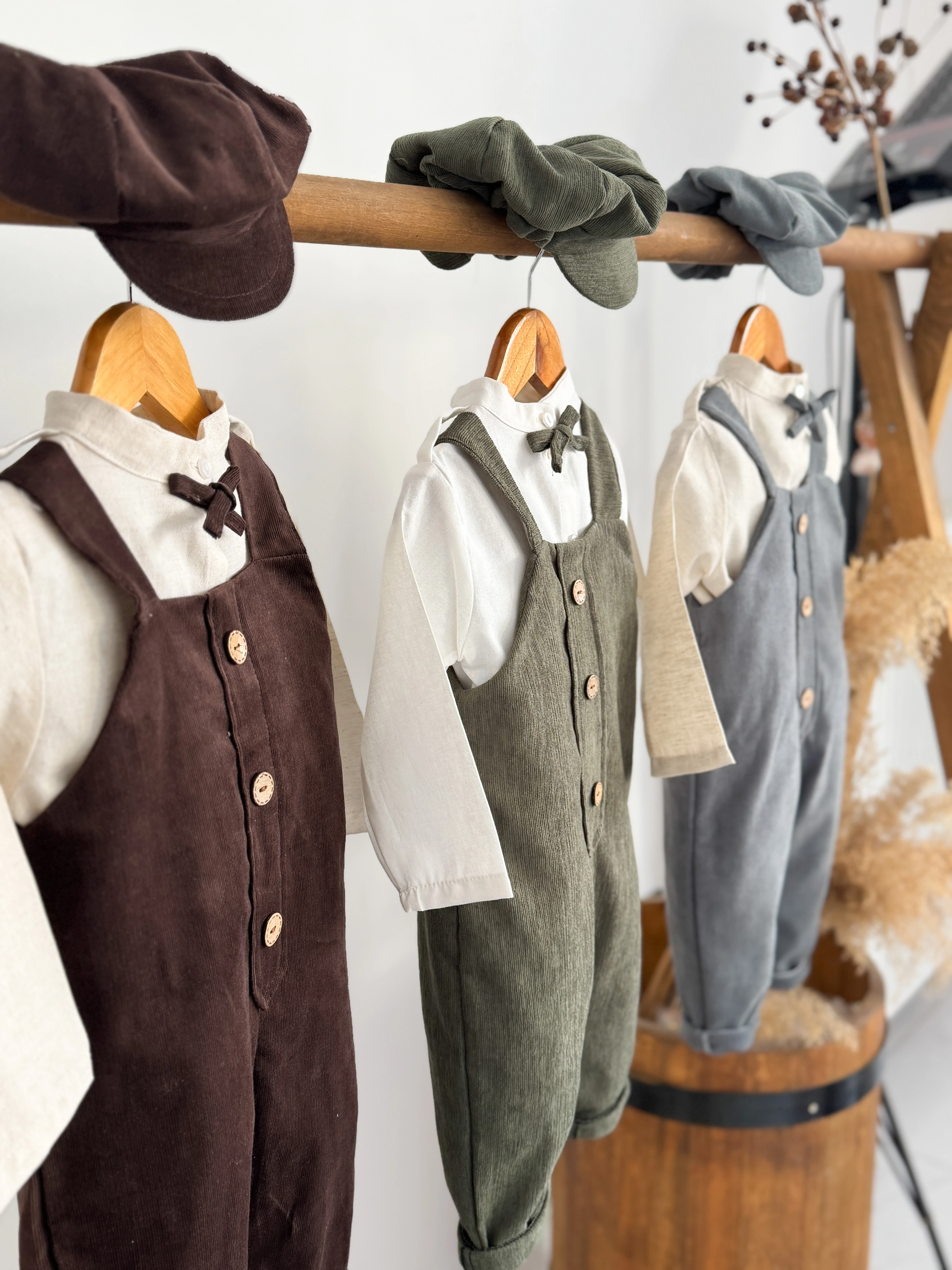 MAVİMSİ GRİ KADİFE BAHÇIVAN- GÖMLEK 