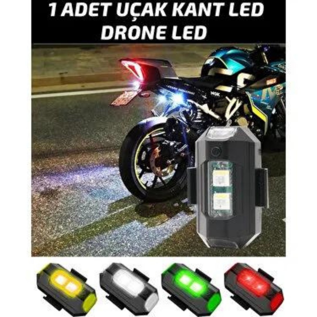 Motosiklet Şarjlı Led Çakar | Drone Bisiklet Otomotiv Şarjlı Kablosuz Mini Led Çakar 1 Adet