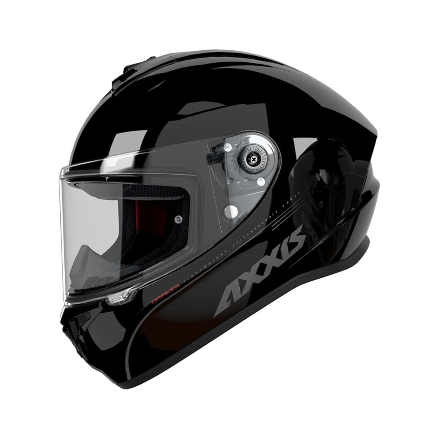 AXXİS Draken Solid Gloss Black Fullface Parlak Siyah Motosiklet Kaskı