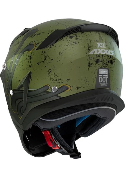 Axxis Hunter Sv Toxic C6 Matt Green Modüler Motosiklet Kaskı