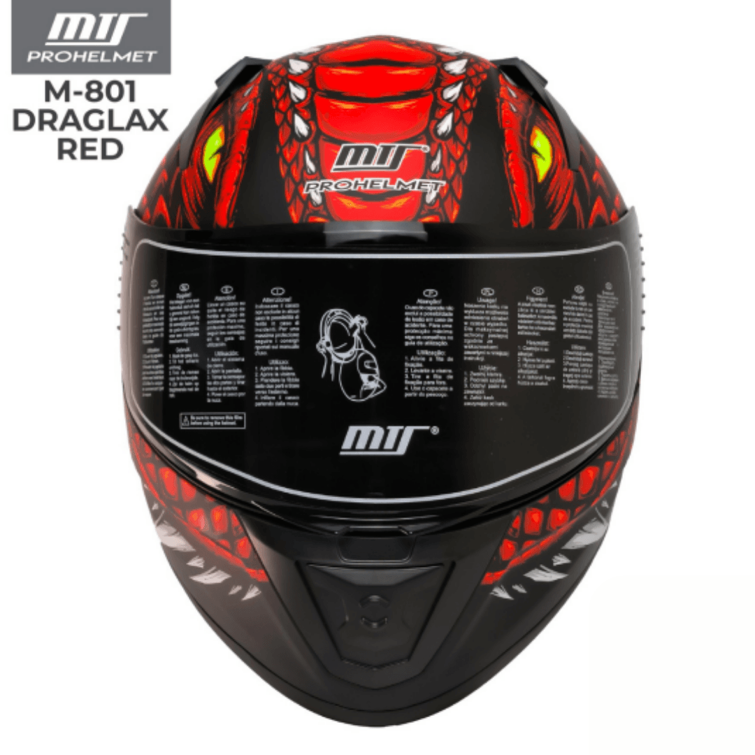 MTS M801 DRAGLAX RED FUL FACE KASK
