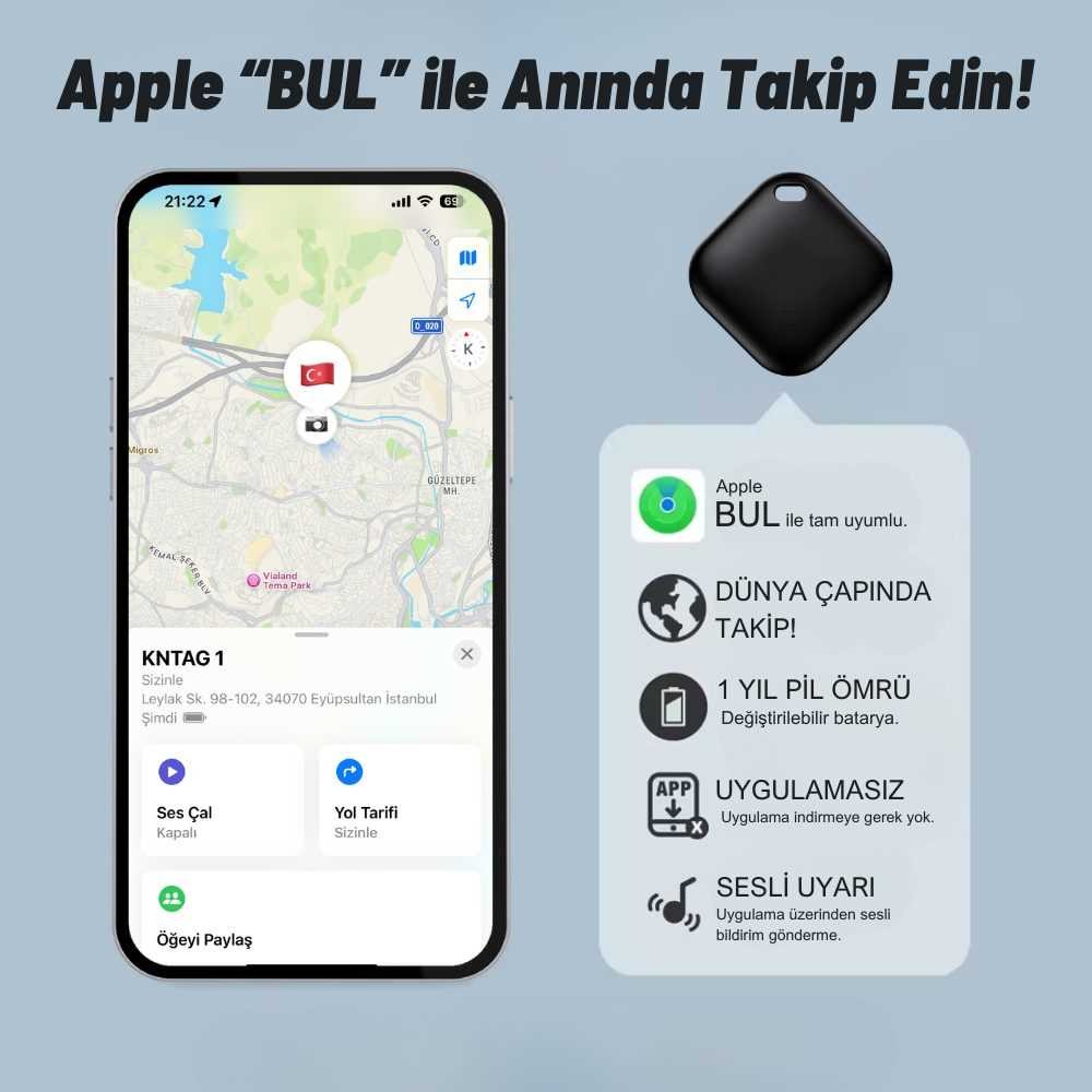 KNMASTER KNTAG 1 – Akıllı Takip Cihazı