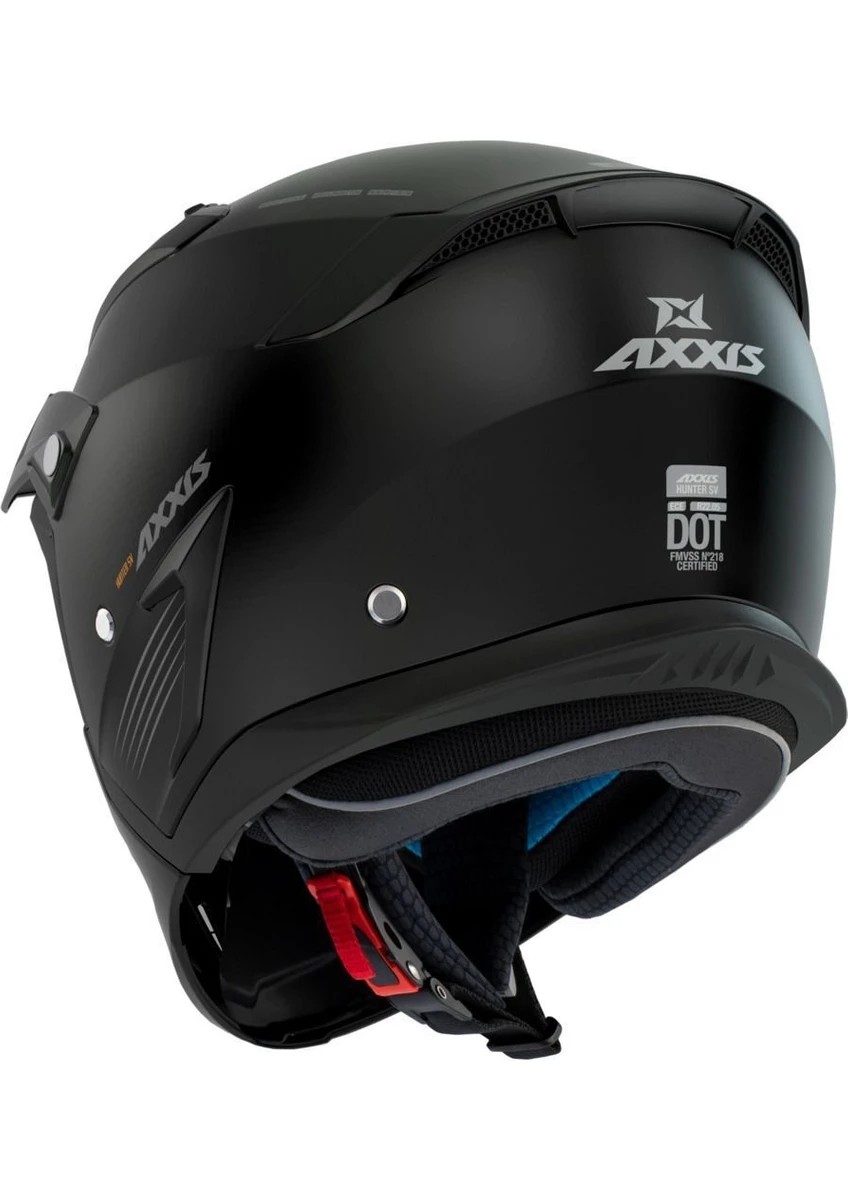 Axxis Hunter Sv Solid A1 Matt Black Modüler Motosiklet Kaskı