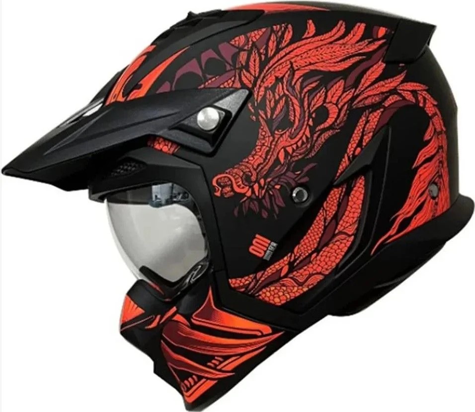 Axxis Hunter 980 Oni Mat Kırmızı Modüler Kask