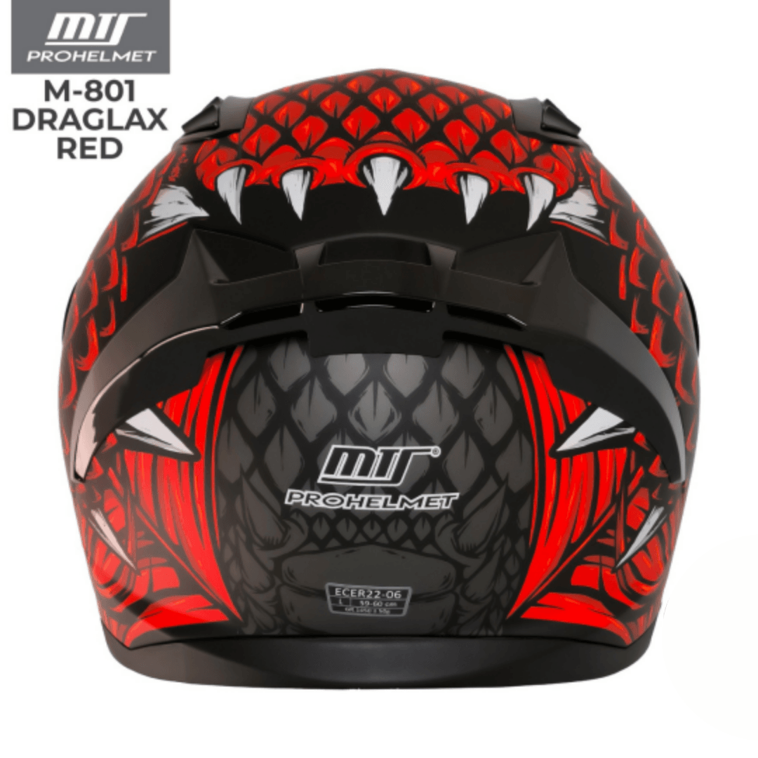 MTS M801 DRAGLAX RED FUL FACE KASK