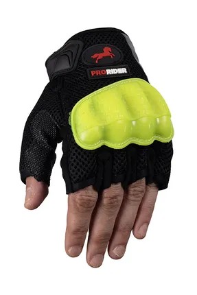 Prorider PRD24 Yarım Yazlık Korumalı Motosiklet Eldiveni - Sarı