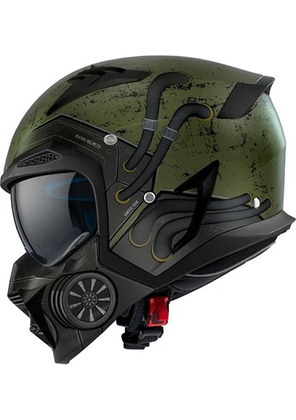 Axxis Hunter Sv Toxic C6 Matt Green Modüler Motosiklet Kaskı