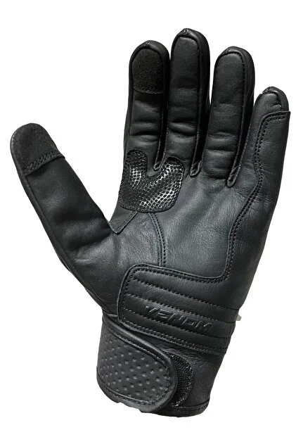 VENOM VN-9023 DERİ MOTOSİKLET ELDİVENİ SİYAH
