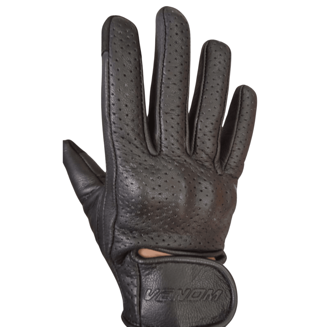 VENOM VNP-670 Korumalı Motosiklet Eldiveni - Siyah