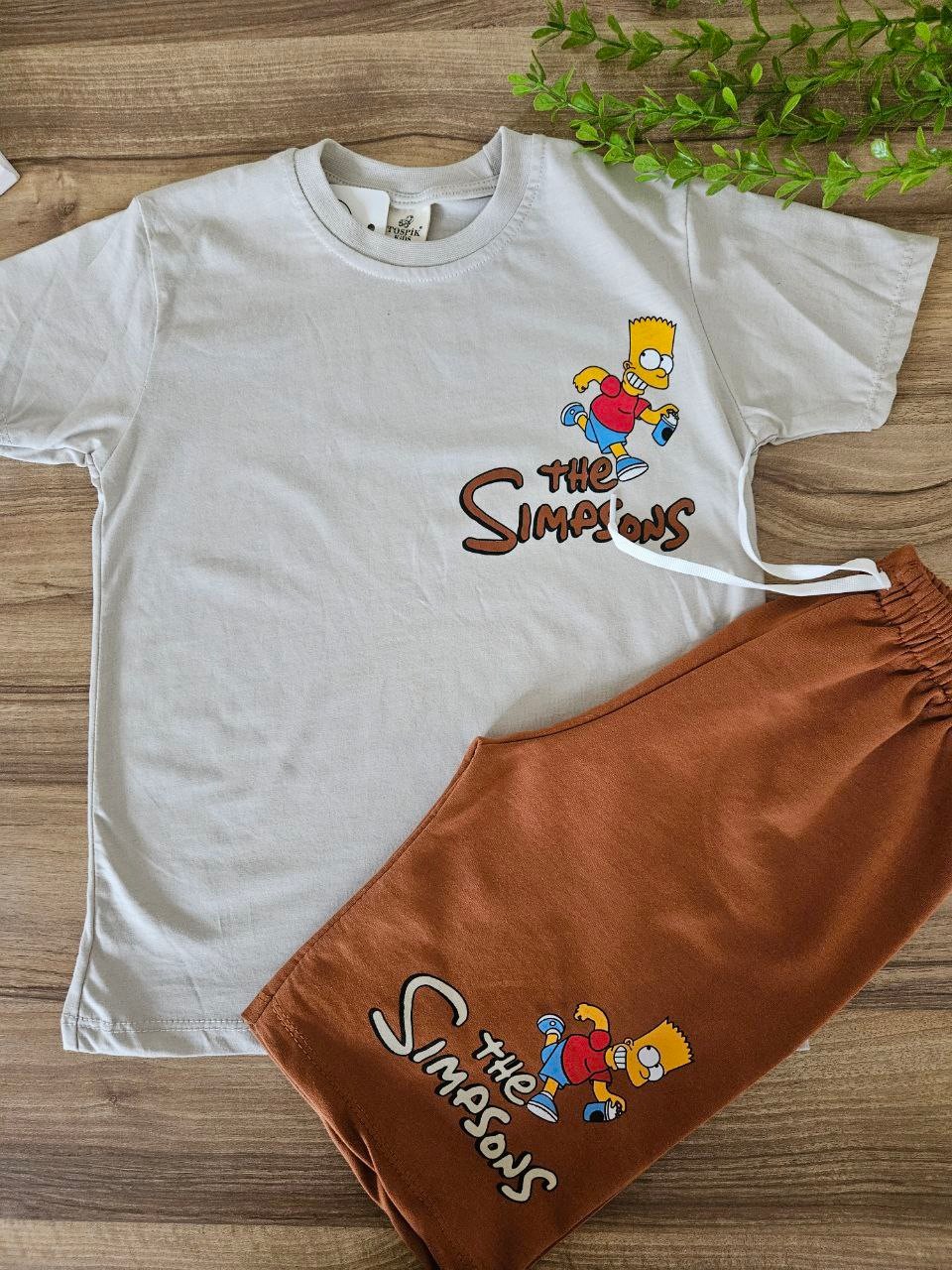 Erkek Çocuk “The Simpsons” Baskılı Tişört ve Şort Takımı
