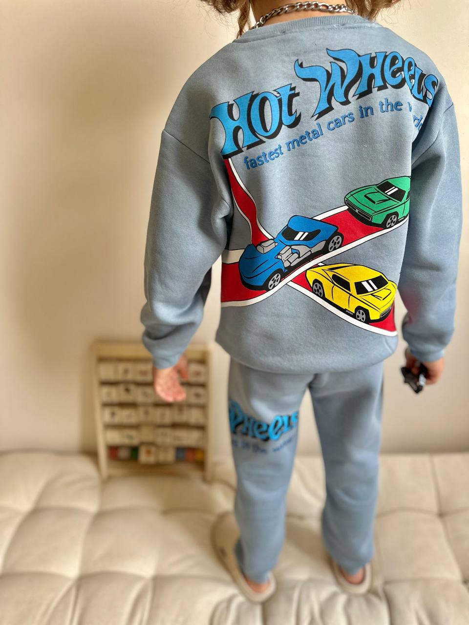 3-10 Yaş Erkek Çocuk Hot Wheels Baskılı 3 İplik Şardonlu İkili Takım