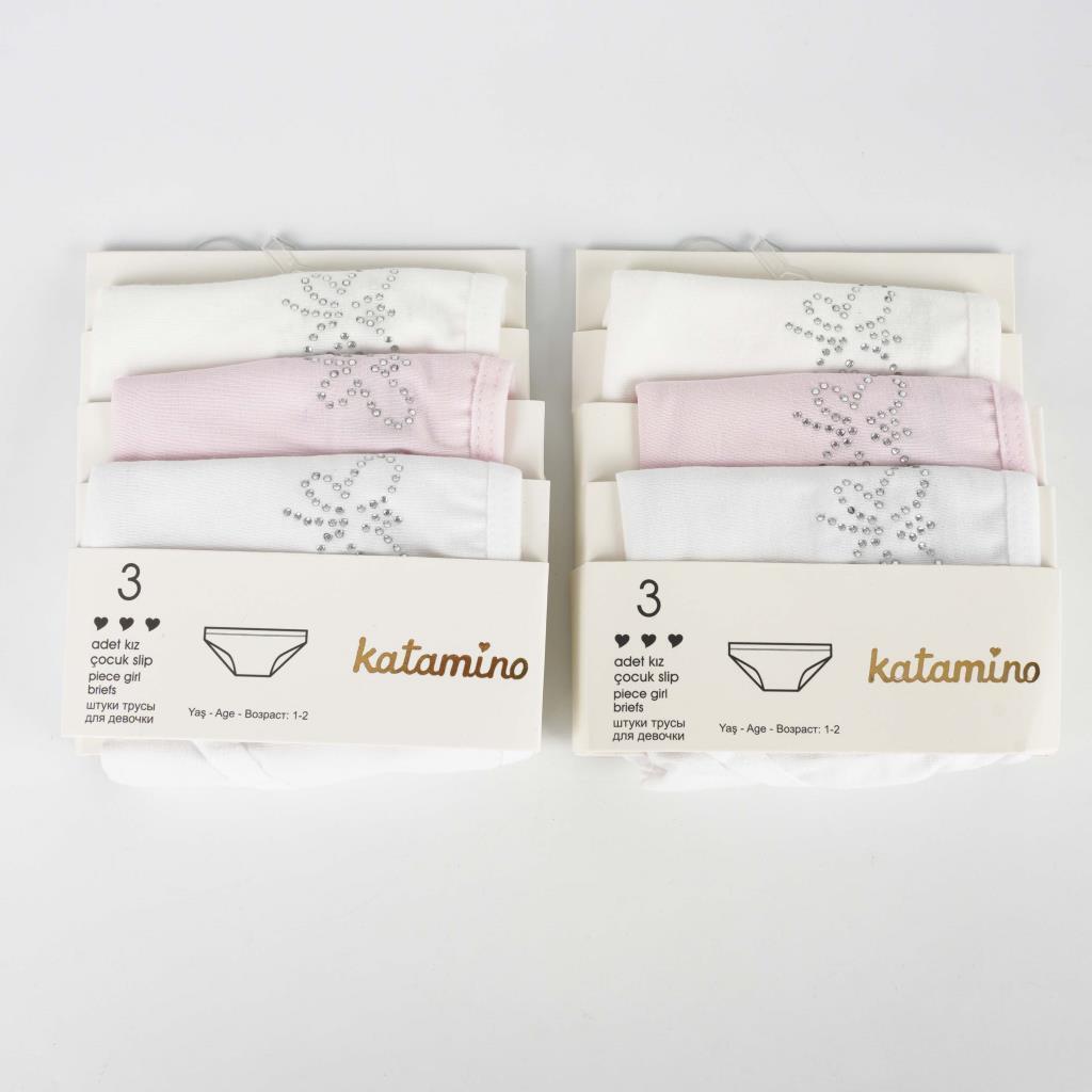 3-10 Yaş Kız Çocuk Sweety 3'Lü Slip Set
