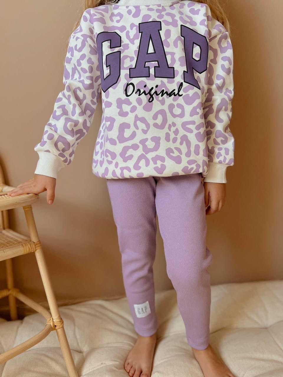 3-10 Yaş Kız Çocuk GAP Desenli 2’li Takım (Şardonsuz)