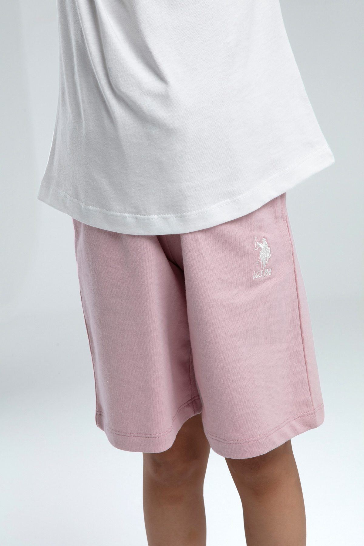 4-15 Yaş Lisanslı Us Polo ASSN Kız Çocuk Takım-Pembe