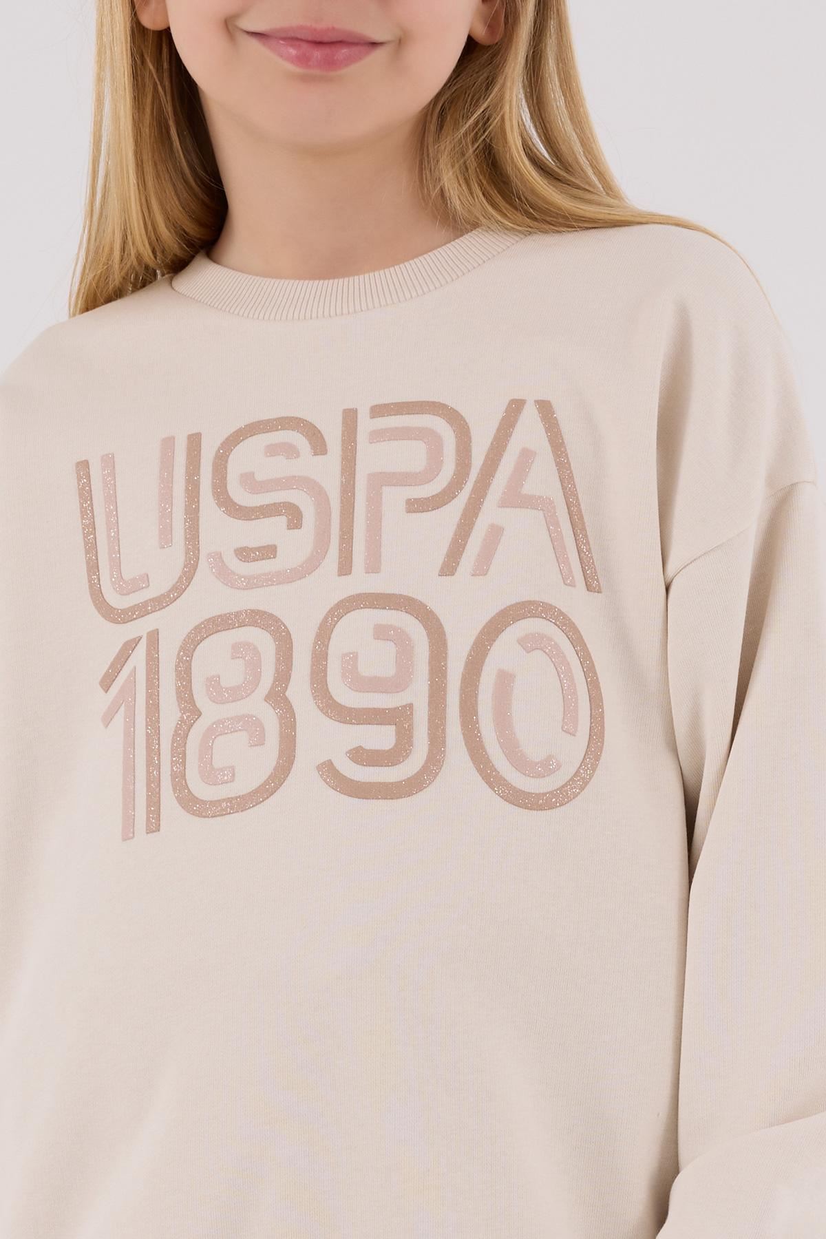 9-15 Yaş Lisanslı Us Polo Assn Kız Çocuk Takım-Latte