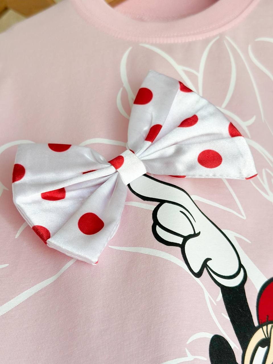 2-8 YAŞ KIZ ÇOCUK PUANTİYE KURDELA MINNIE TAYT TAKIM