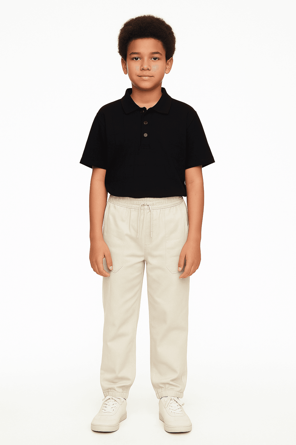 10-14 YAŞ ERKEK ÇOCUK POLO YAKA TSHİRT PANTOLON TAKIM - SİYAH
