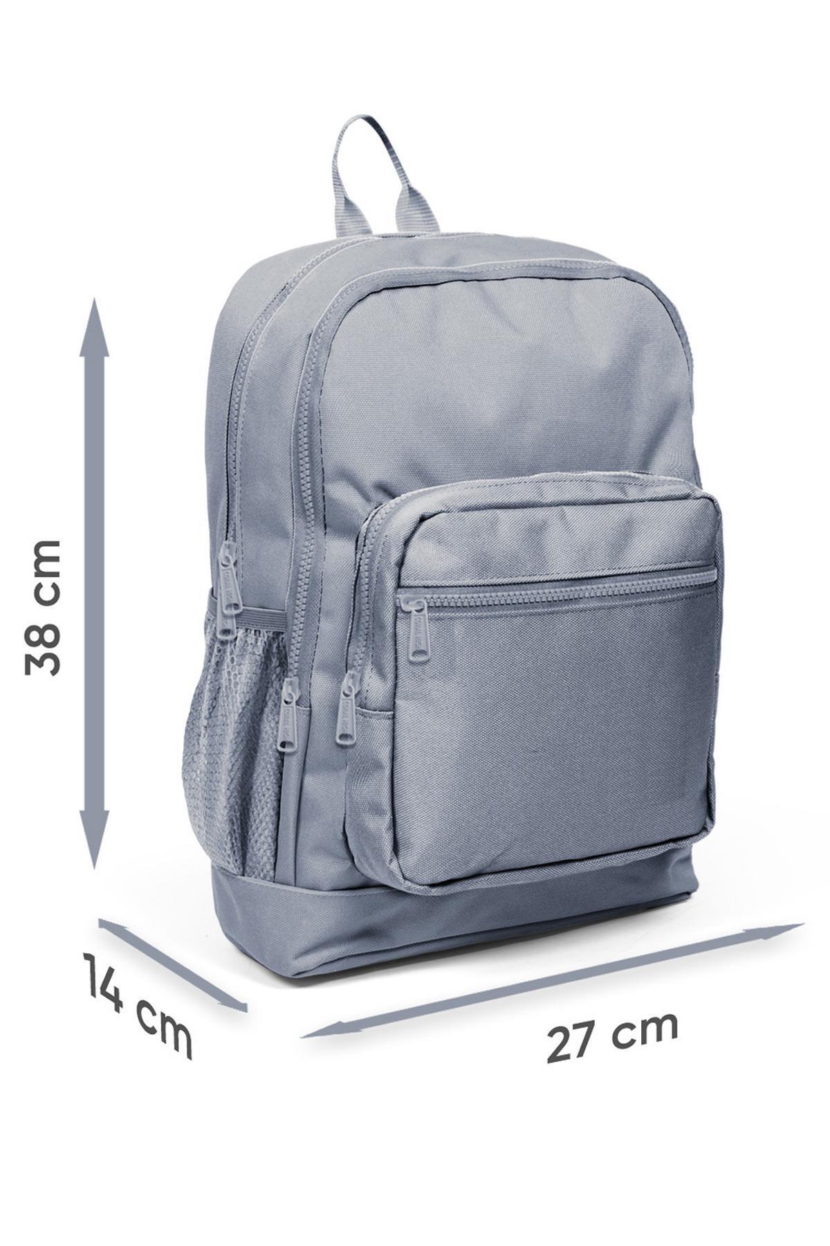 Coral High Kids Su Yeşili Neon Pembe Flamingo Desenli Dört Bölmeli Okul Sırt Çantası