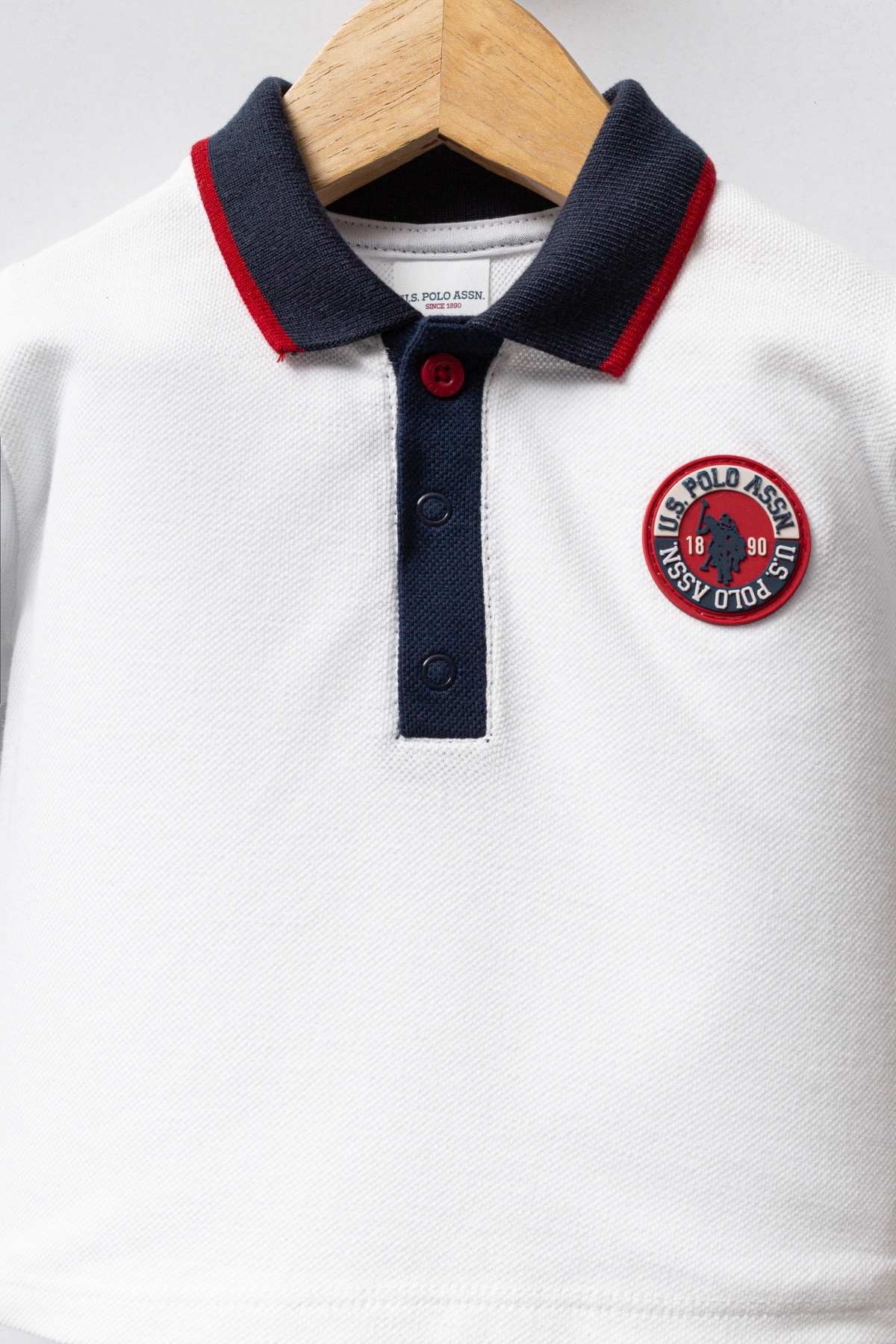6-36 Ay Lisanslı Us Polo Assn Erkek Bebek Takım-Ekru