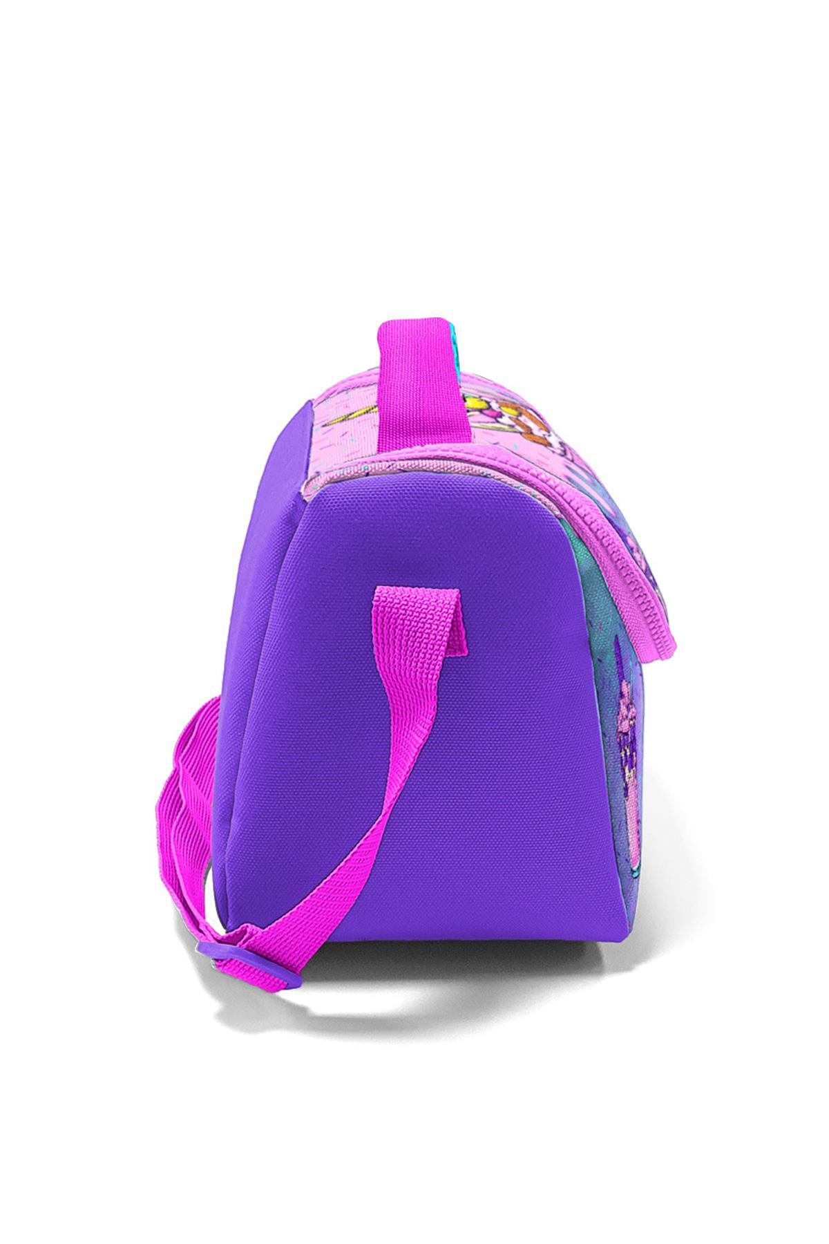 Coral High Kids Pembe Mor Milkshake Dondurma Desenli Thermo Beslenme Çantası