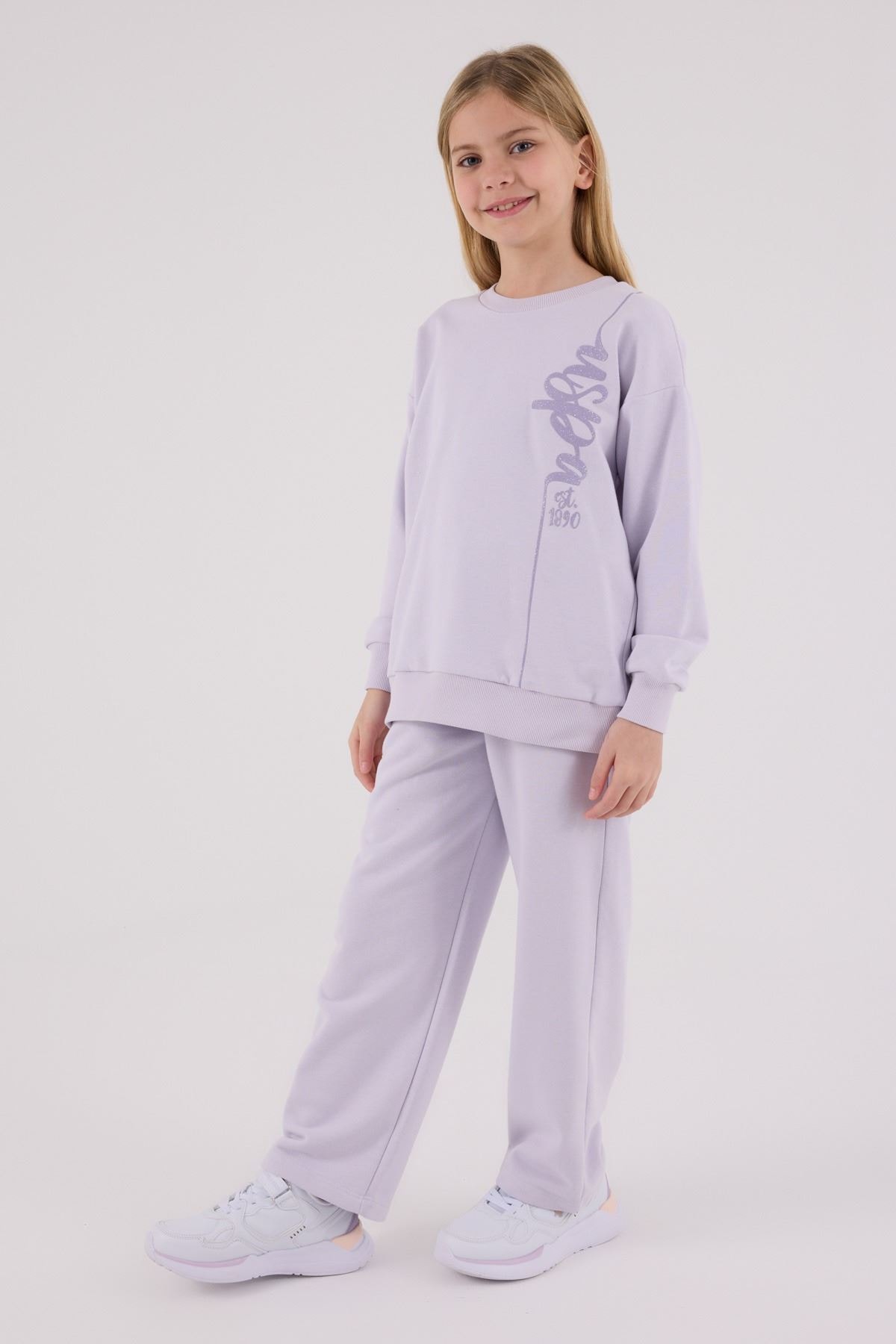 4-15 Yaş Kız Çocuk US Polo Assn Lisanslı Lila Eşofman Takımı