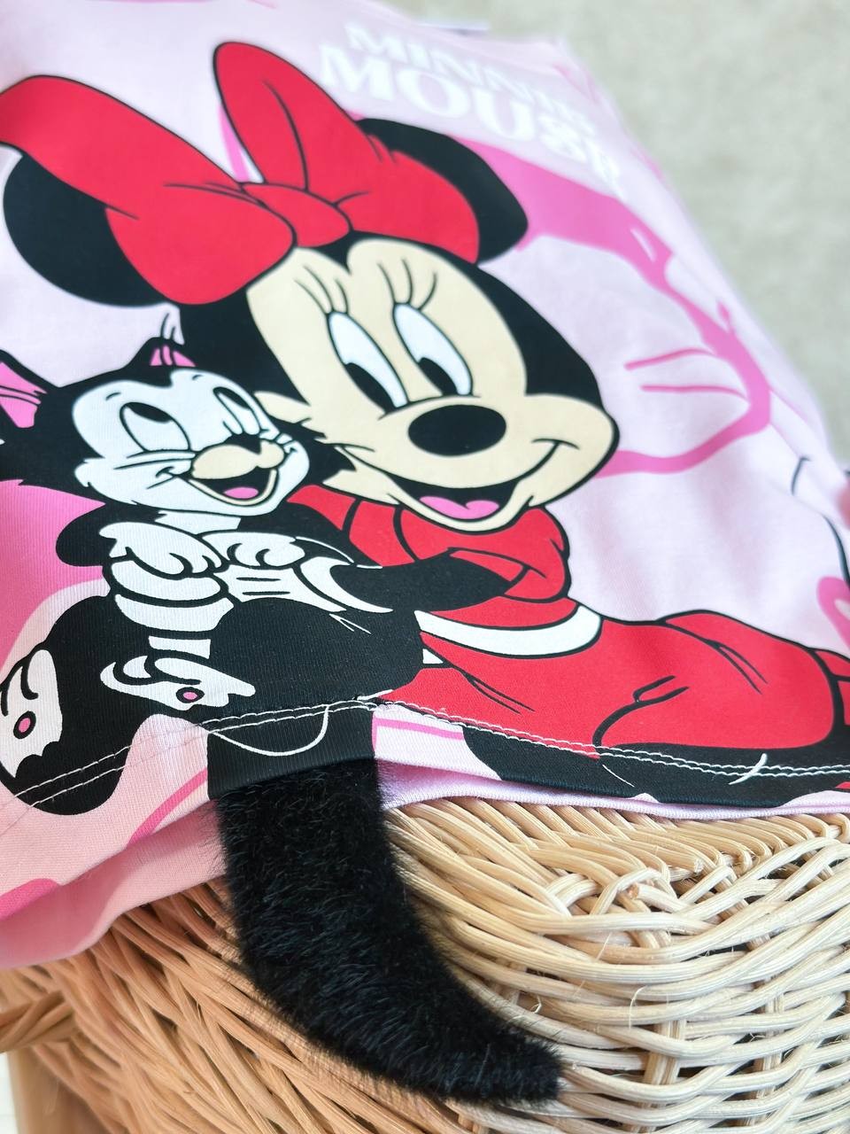 2-8 Yaş Minnie Mouse Pembe Kız Çocuk Tayt Takımı