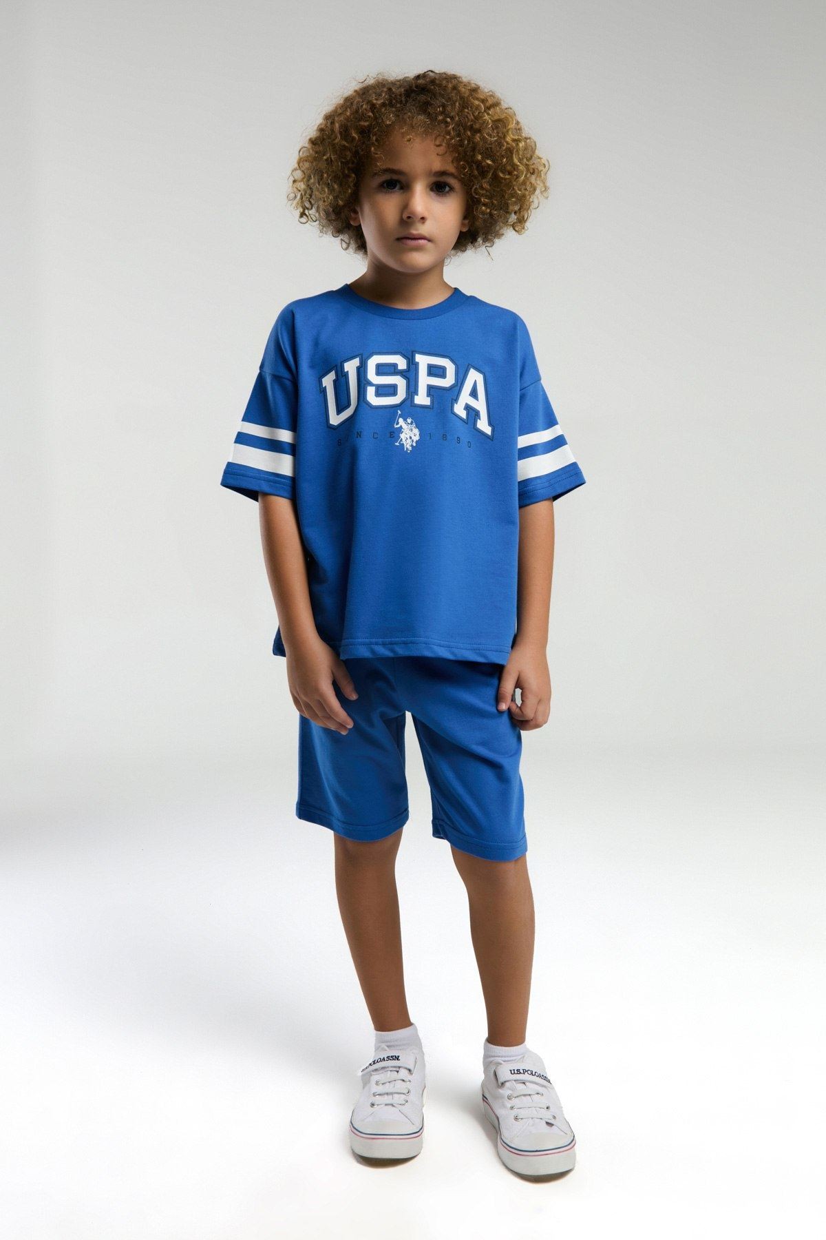 9-15 Yaş Lisanslı Us Polo ASSN Erkek Çocuk Takım-Saks
