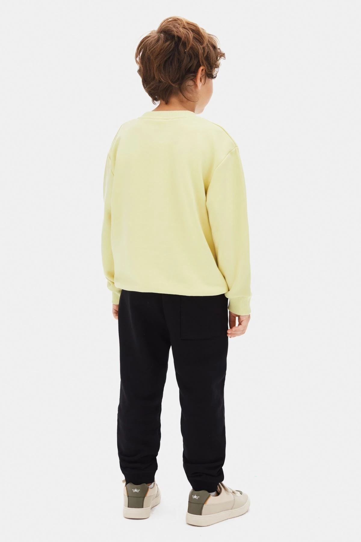 4-8 Yaş Erkek Çocuk Baskılı Limon Sarı All Purpose Takım