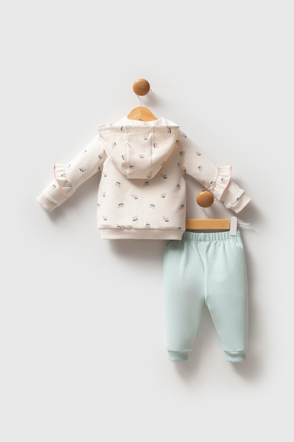 6-36 Ay Kız Bebek US Polo Assn Lisanslı Desenli 3’lü Takım
