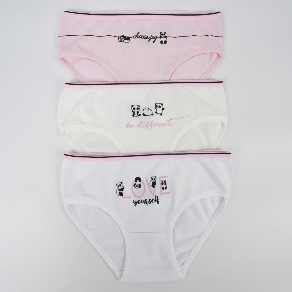 3-8 Yaş Kız Çocuk Ferent 3'Lü Slip Set
