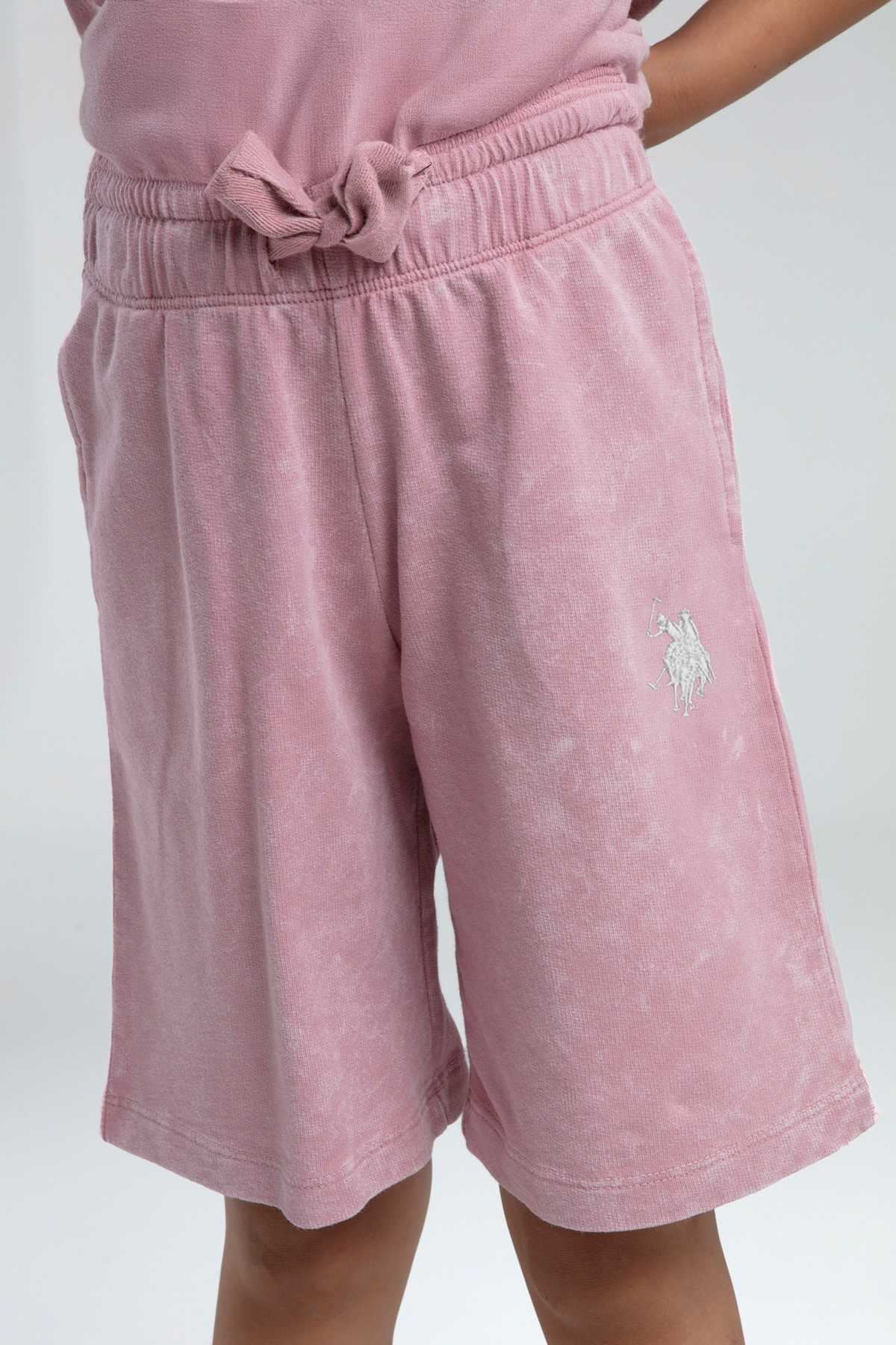 4-8 Yaş Lisanslı Us Polo Assn Kız Çocuk Takım-Gül Kurusu