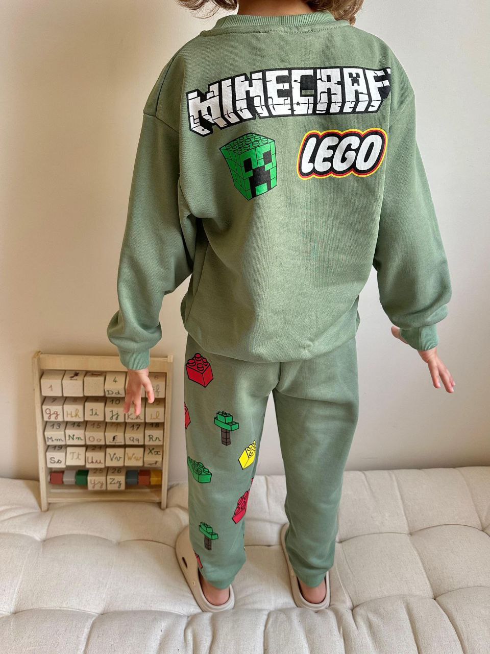 3-10 Yaş Erkek Çocuk Lego & Minecraft Temalı 3 İp Şardonsuz Eşofman Takımı