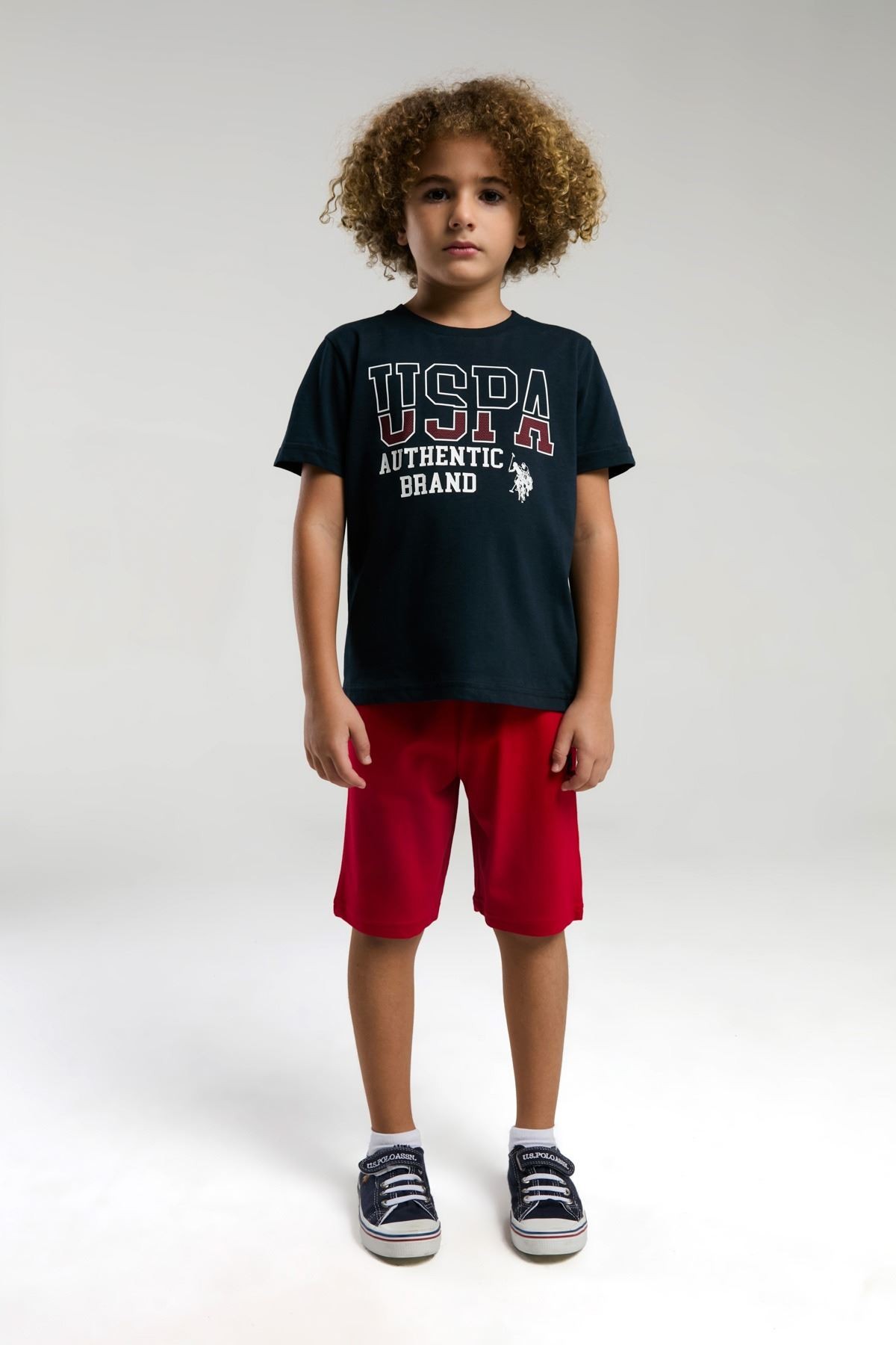 9-15 Yaş Lisanslı Us Polo ASSN Erkek Çocuk Takım-Lacivert