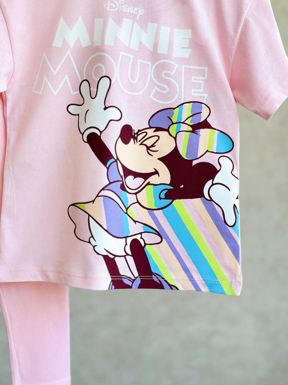 2-8 Yaş Kız Çocuk Minnie Mouse Renkli Baskılı Takım