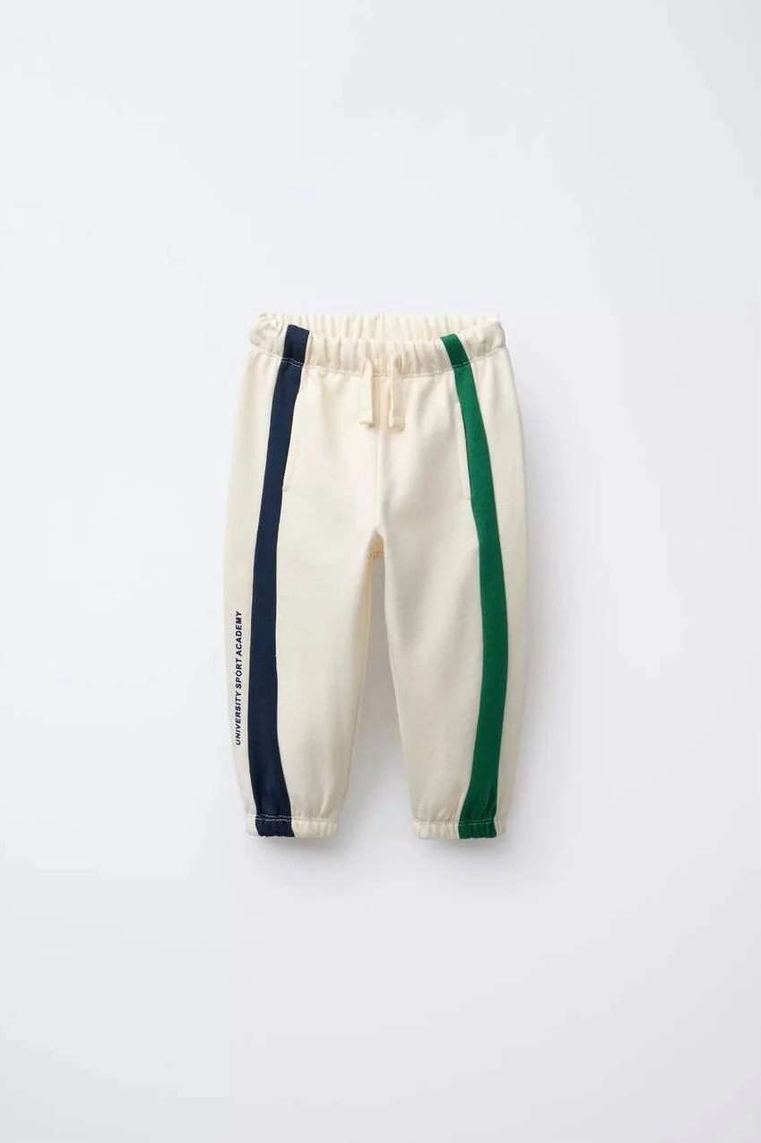 3-10 Yaş Erkek Çocuk Paris Baskılı Renk Bloklu Kapüşonlu Takım