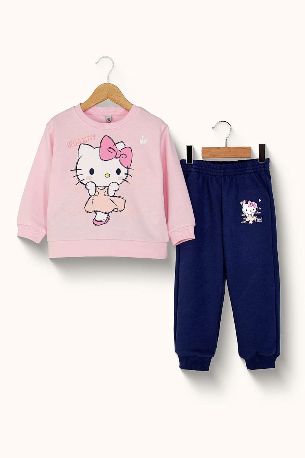 3-8 Yaş Kız Çocuk Hello Kitty Baskılı Takım