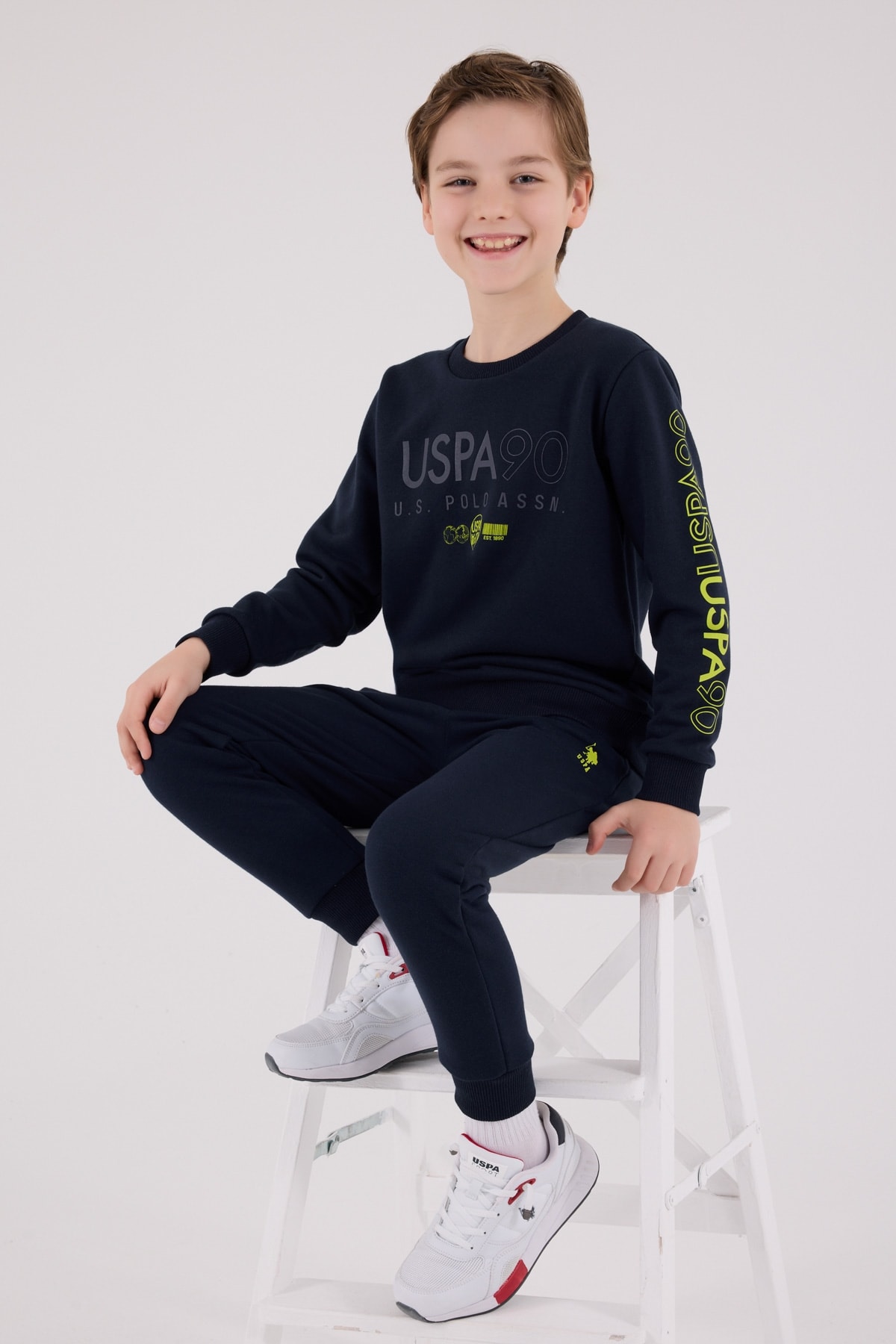 4-15 Yaş Erkek Çocuk US Polo Assn Lisanslı Lacivert Eşofman Takımı