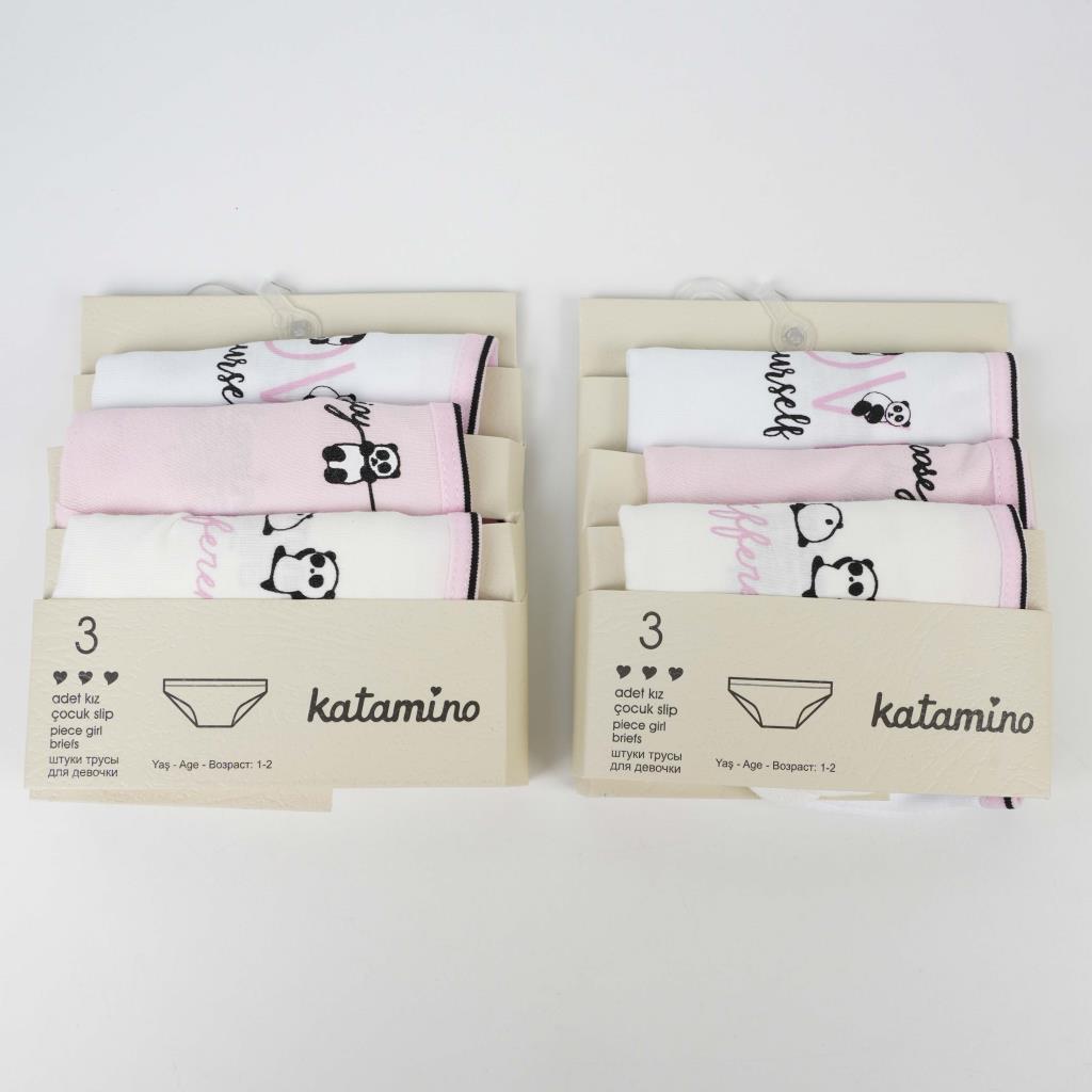 3-8 Yaş Kız Çocuk Ferent 3'Lü Slip Set