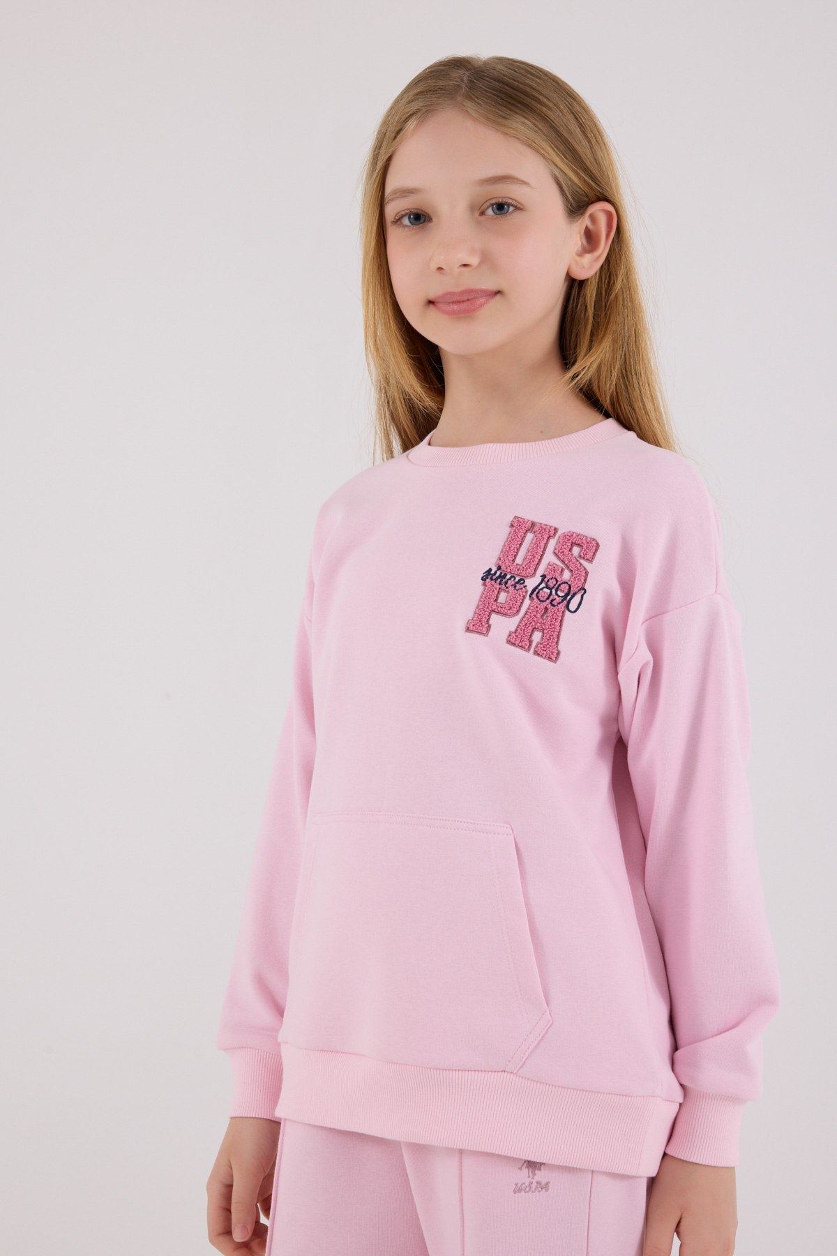 9-15 Yaş Lisanslı Us Polo Assn Kız Çocuk Takım-Şeker Pembe