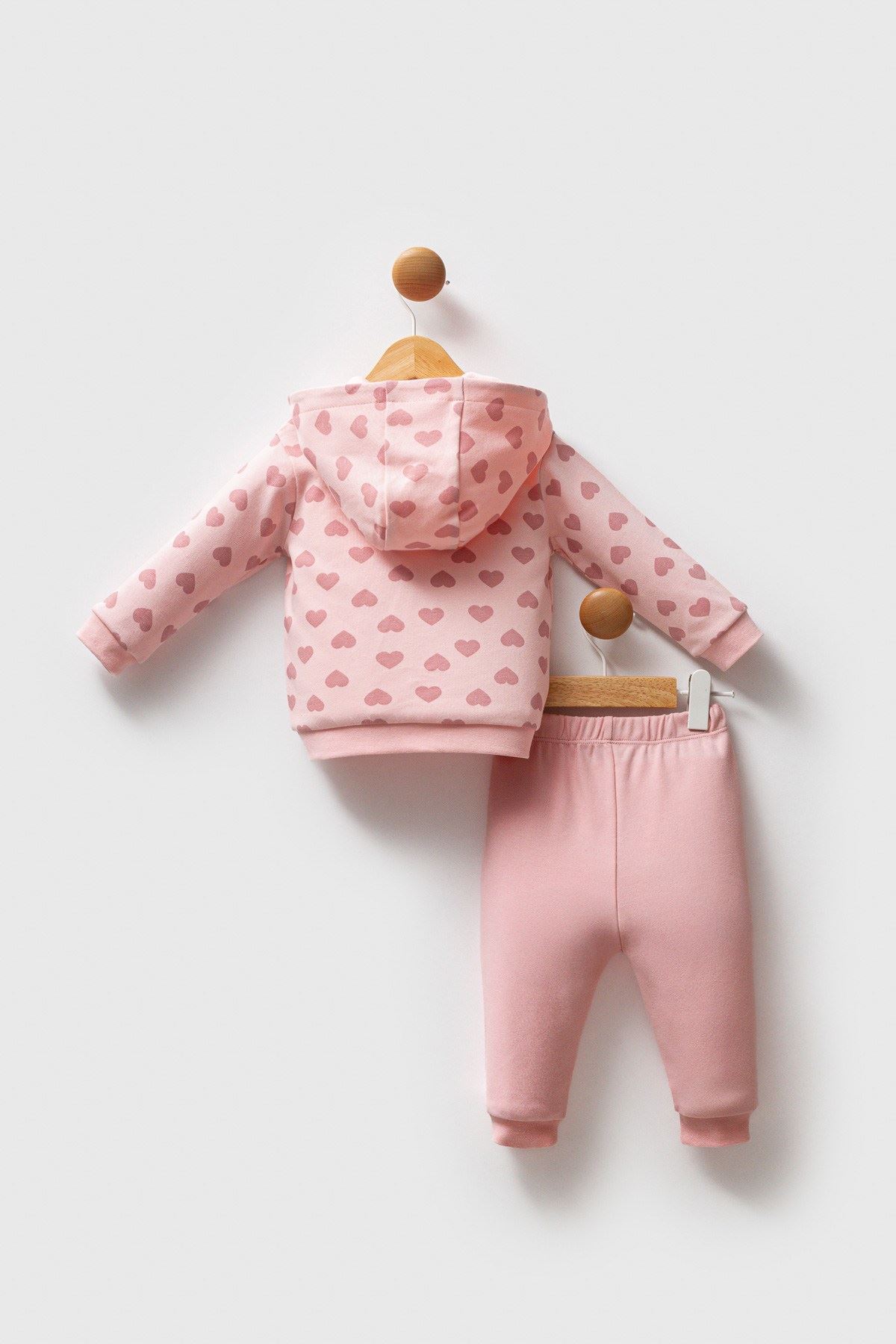 6-36 Ay Lisanslı Us Polo Assn Kız Bebek 3'Lü Takım-Pembe