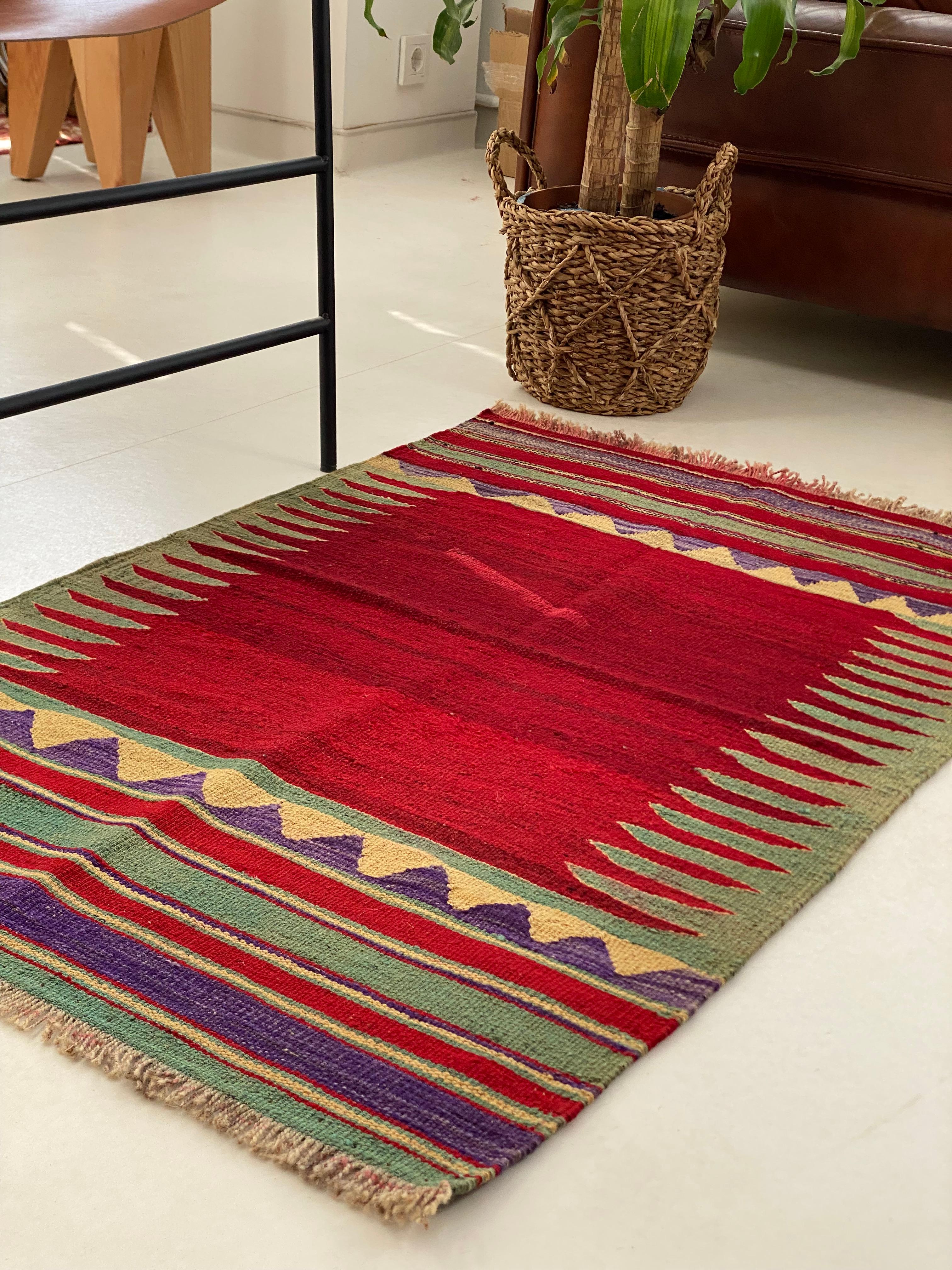 Handwoven Bodrum Bos Kilim