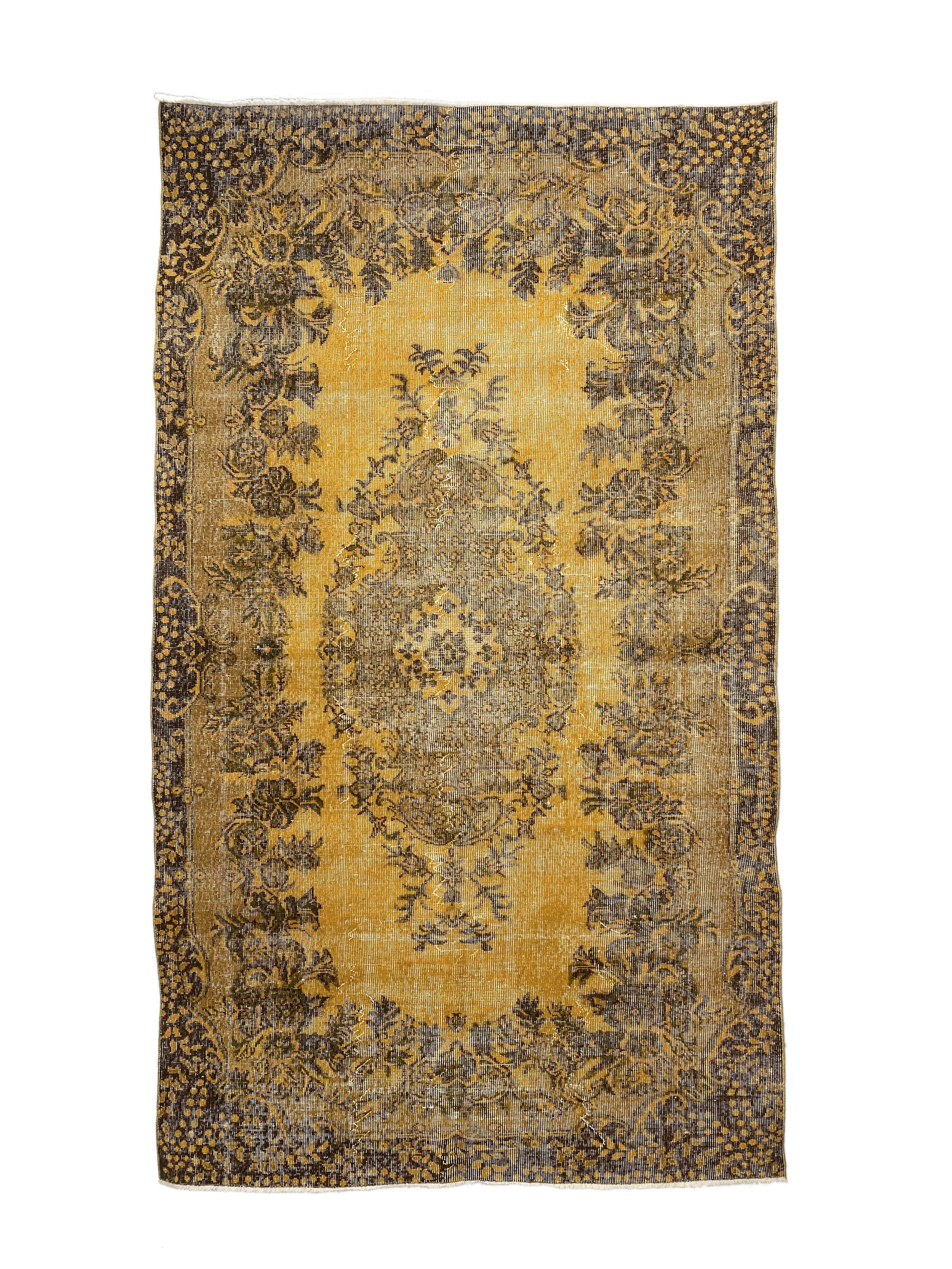 Vintage Yellow Isparta Carpet